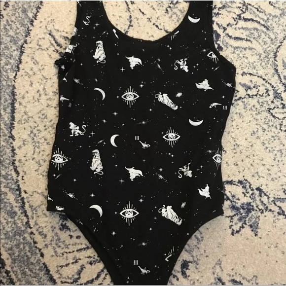 2 for 25 | Medium Disney Aladdin Jasmine black thong bodysuit raja evil eye - Picture 3 of 5